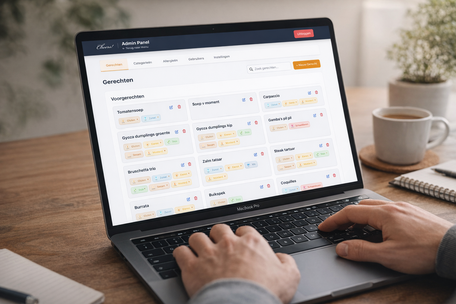 Restaurant beheer dashboard